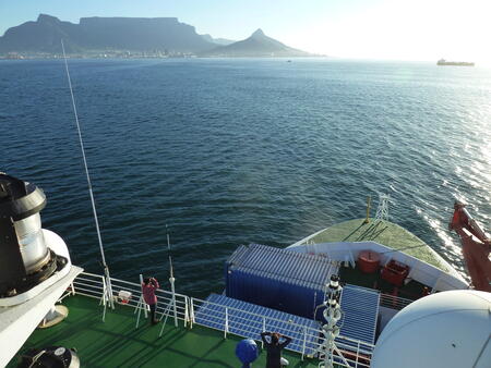 Entering Cape Town harbour