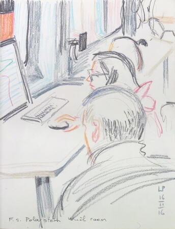 Monitoring the CTD data in the Winch Control Room