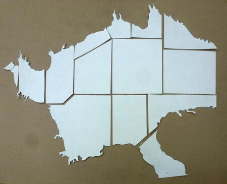 Stage 1 shipping forecast areas for North Sea as jigsaw pieces