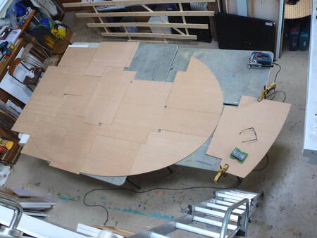 Cutting the elipse with a jig saw