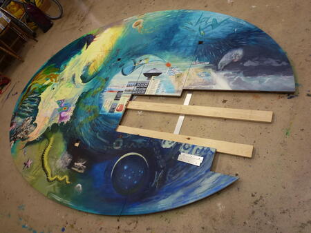 Stage 3 production - trial fit to support framework