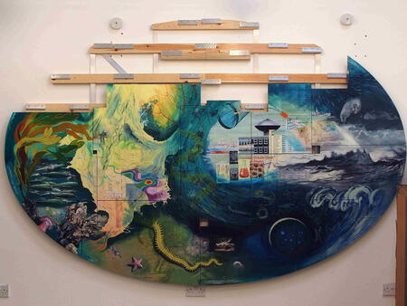 Stage 3 production - attaching 13 pieces to framework 