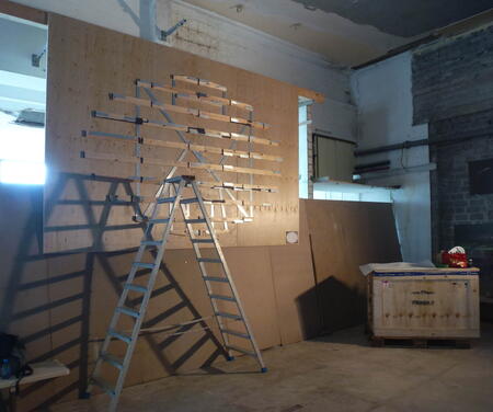 Stage 4 installation - erecting framework