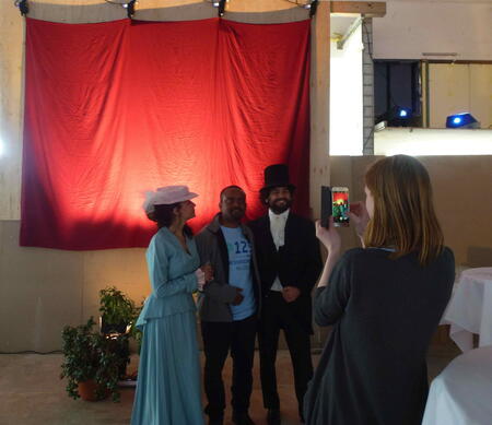 Stage 4 installation - visitors from 1892 join modern international scientists in 2017.