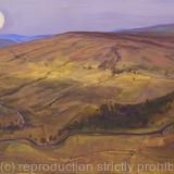 Harvest Moon over Burnhope Seat
