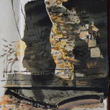 Bridge and cliff in woodland, Castle Eden Dene 1992