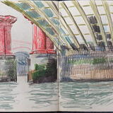 River Thames at Blackfriars Bridge, Ebb Tide