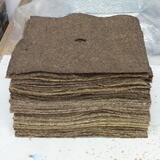 Finished papers drying off in studio