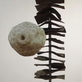 'Betula' hanging from ceiling at Brantwood residency exhibition 2015