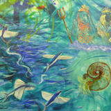 Flying fish, two sea gods and a zooplankton from the equatorial Atlantic.