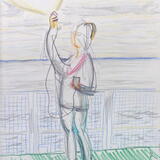 Abi launching the Radio Sonde 'Snood' balloon.