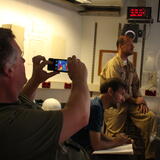 Drawing in the Winch Control Room. Photo credit I. Shestakova.