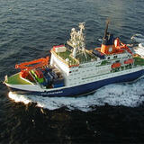 Polarstern cruising in the Atlantic Ocean