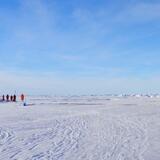 Polarstern's design habitat, the sea ice of the Antarctic and Arctic Oceans. Photo credit AWI