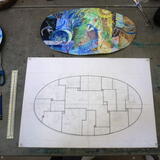 Stage 1 design showing 'jigsaw' pattern for proposed 17 pieces 