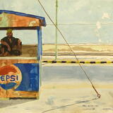 Mr Abid-Ali, Clifton Beach, Karachi July 1993