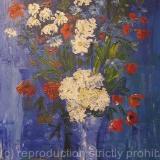 Flowers in a Blue Vase