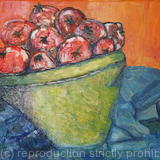 Green Vase of Fruit