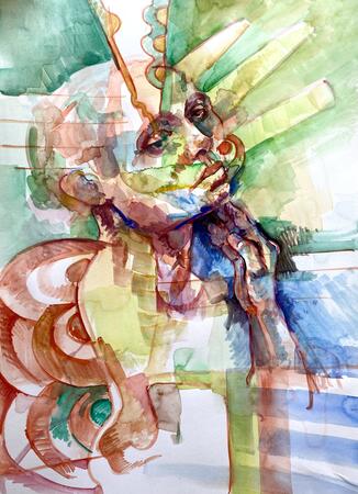 Watercolour study - woman