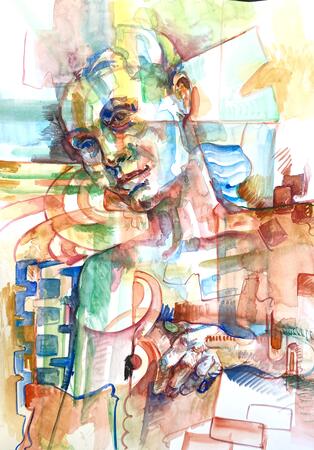 Watercolour study- woman 2