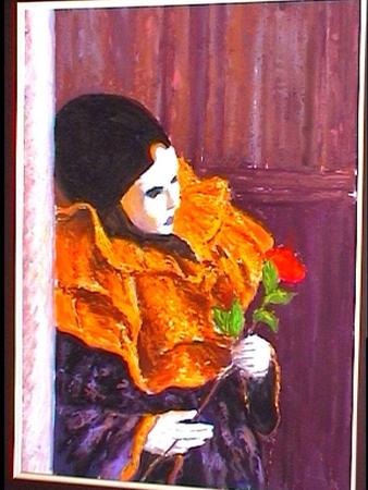 pierrot, venice carnival, yellow top