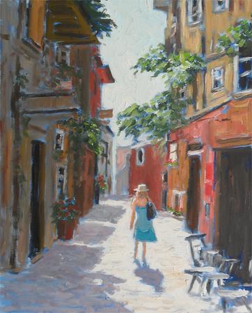 sunlit street, garda