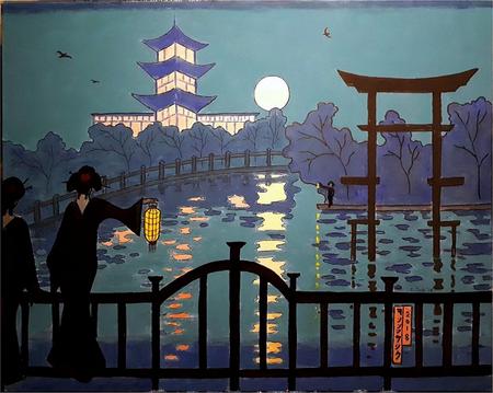 japanese nocturne scene
