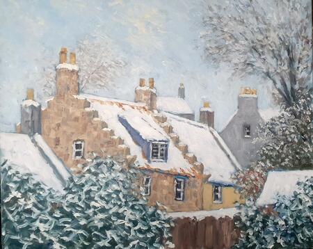 pittenweem cottages in snow
