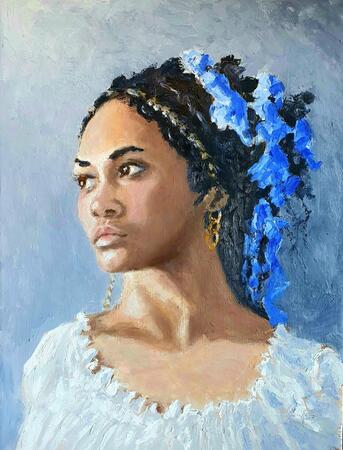 girl with a gold earring