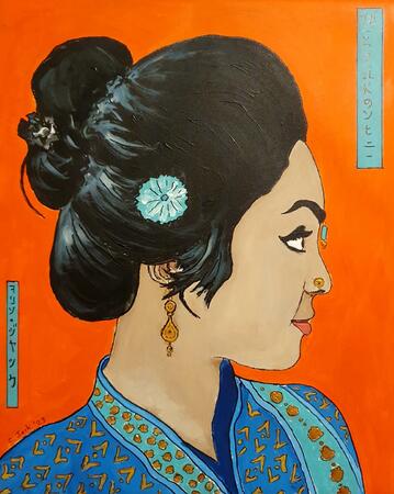 sohini in blue and gold