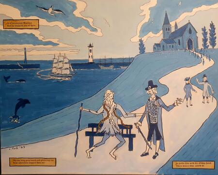 the mariner meets the wedding guest and begins his tale