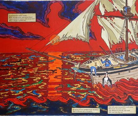 The mariner blesses the water snakes, and the albatross falls from his neck