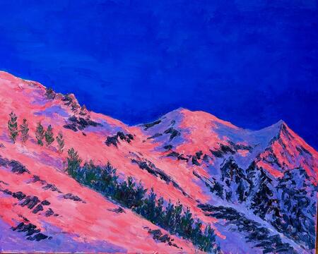 alpenglow mont blanc