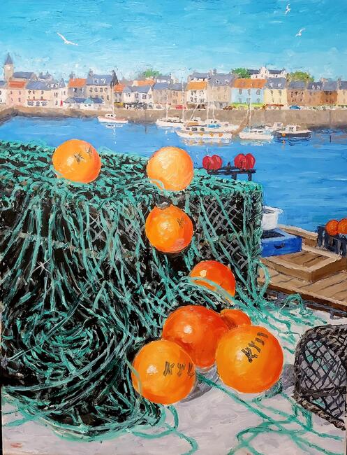 ropes and floats, anstruther harbour