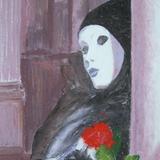 pierrot, head and shoulders, venice carnival