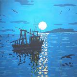 nocturne: fishing boat near may island