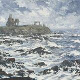heavy seas by newark castle, st monans