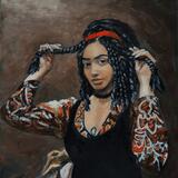 gypsy woman with braids