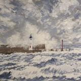 heavy seas at anstruther harbour