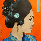 sohini in blue and gold