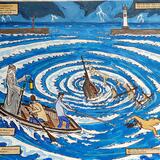 The ship sinks in a huge whirlpool: the mariner is saved