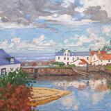 view from old bank restaurant, anstruther, high tide