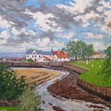 view from old bank restaurant, anstruther, low tide