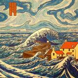 storm babet, pittenweem [in style of hokusai]