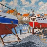 yachts on pier, st monans