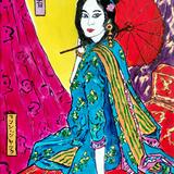 geisha with red parasol