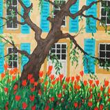 house with blue shutters, auvers sur oise