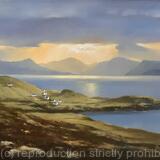 Èirigh na grèine thairis air an Àird Shlèite, an t’eilean sgitheanach.