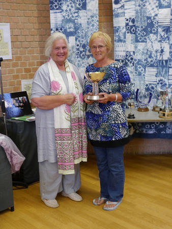 Here's me receiving the Dorset Arts and Crafts Centenary Cup in 2015