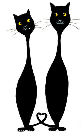 Cat Pair (Enraptured)